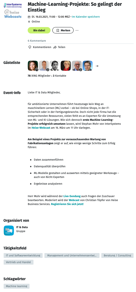 Machine-Learning-Event-Heise